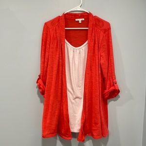 Notations blouse cardigan combo 1x